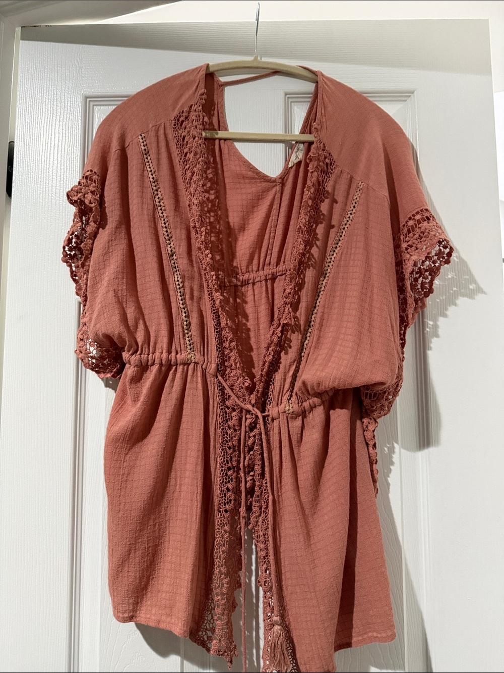 CROCHET TRIM SHAWL BOHO